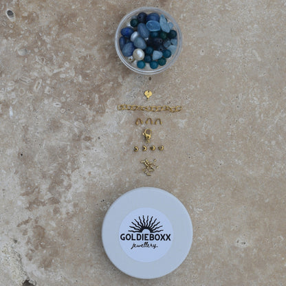 Whitehaven Blue Mini Bead Kit - Goldieboxx Jewellery