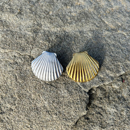 Margot Earrings | Gold Shell Studs - My Store