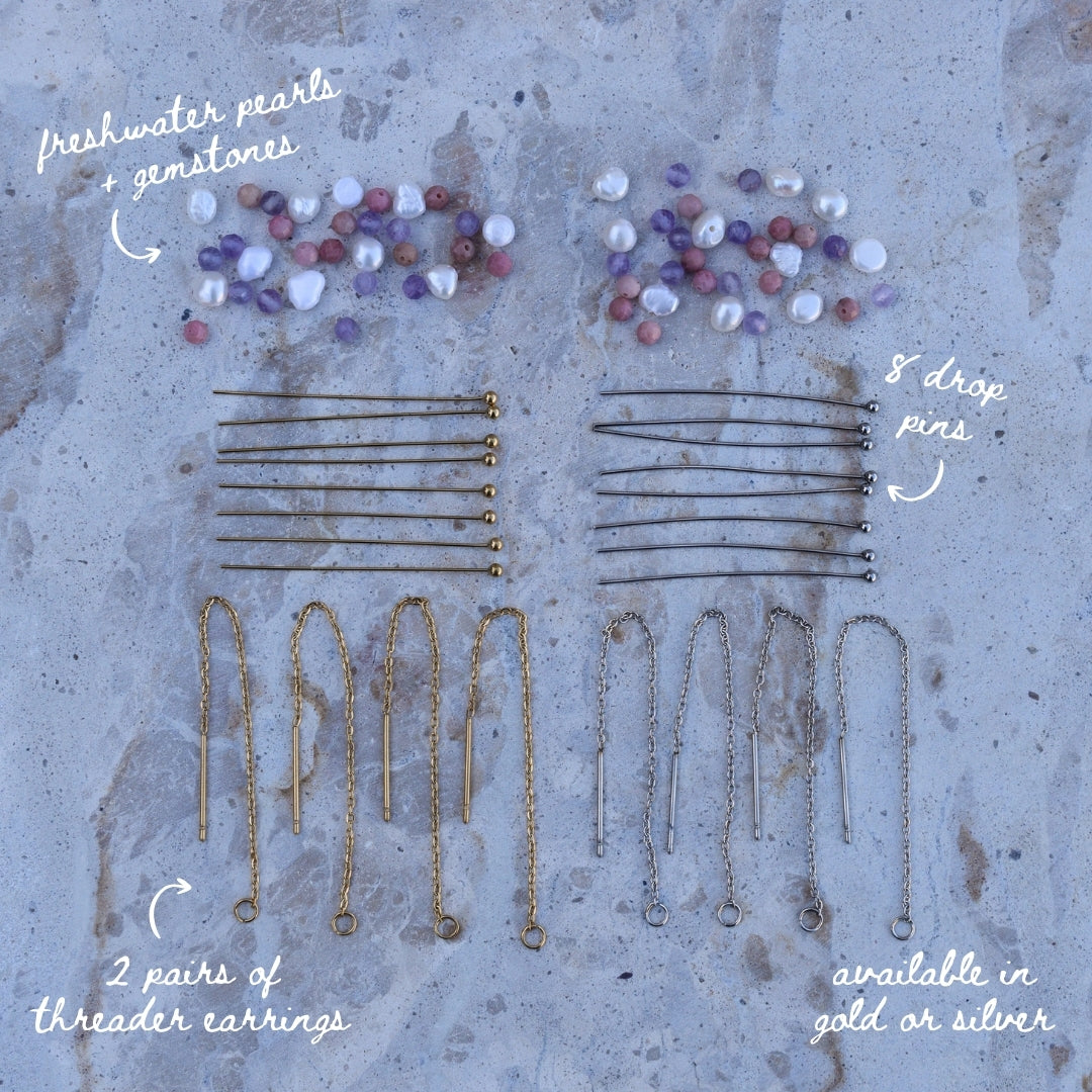 Threader Earrings Mini Kit - Goldieboxx Jewellery