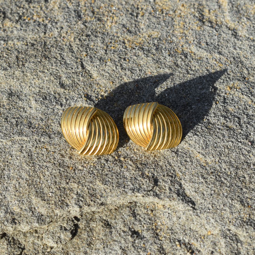 Josephine Earrings | Vintage Gold Studs - My Store