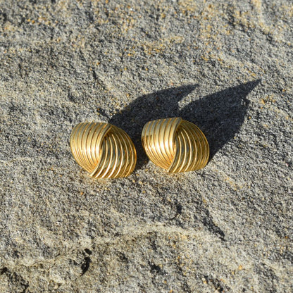 Josephine Earrings | Vintage Gold Studs - My Store