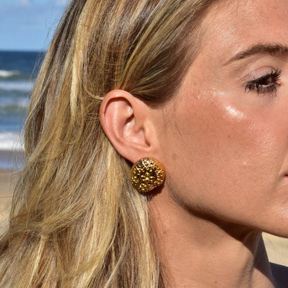 The Brittney Earrings | Gold Vintage Chunky Studs - My Store