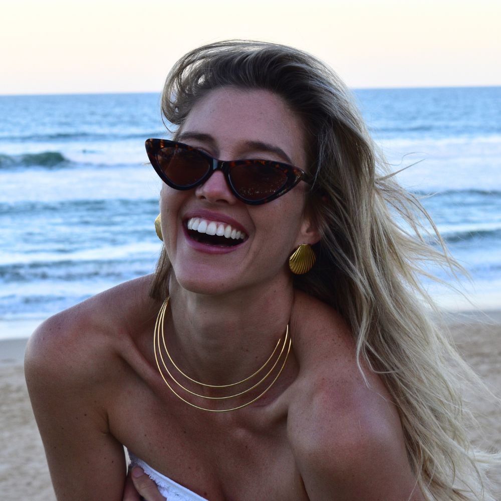 Tiona Necklace | Gold Three Layer Necklace - My Store