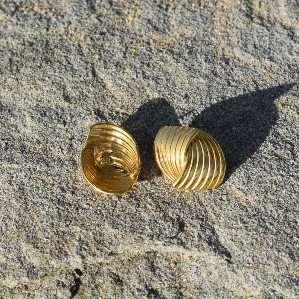 Josephine Earrings | Vintage Gold Studs - My Store