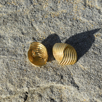Josephine Earrings | Vintage Gold Studs - My Store