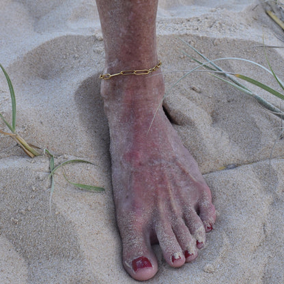 Paperclip Link Anklet - Goldieboxx Jewellery
