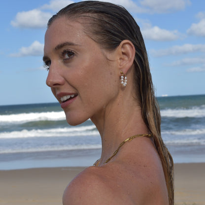 Multi Pearl Hoops - Goldieboxx Jewellery