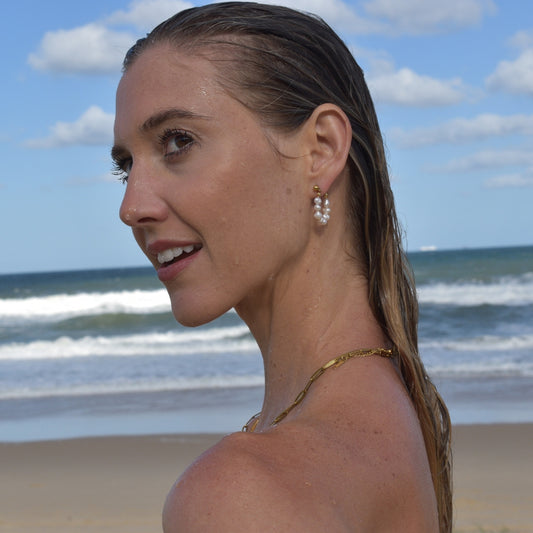 Multi Pearl Hoops - Goldieboxx Jewellery