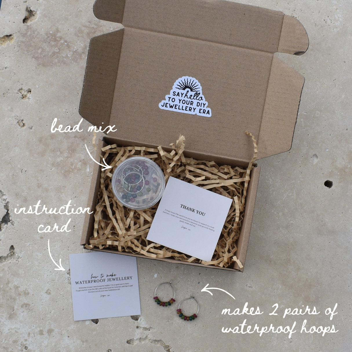 Tourmaline Hoops Mini Bead Kit