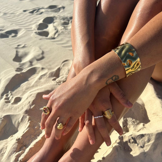 Eden Bracelet - Gold Chunky Cuff - My Store