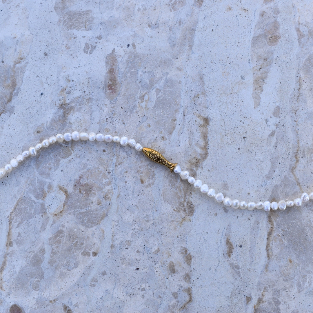 Sardine and Pearl Choker - Goldieboxx Jewellery