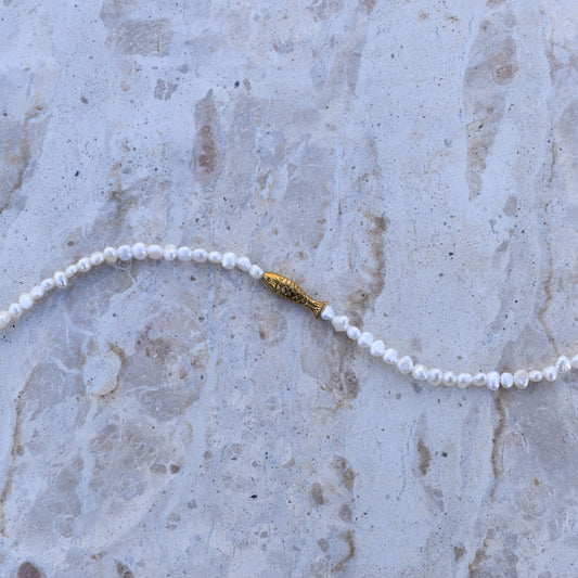 Sardine and Pearl Choker - Goldieboxx Jewellery