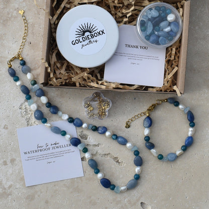 Whitehaven Blue Mini Bead Kit - Goldieboxx Jewellery
