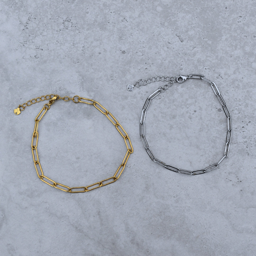Paperclip Link Anklet - Goldieboxx Jewellery