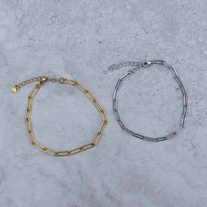Paperclip Link Anklet - Goldieboxx Jewellery