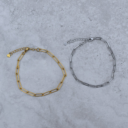 Paperclip Link Anklet - Goldieboxx Jewellery