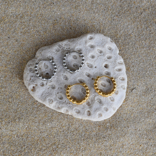 Pebble Hoops - Goldieboxx Jewellery